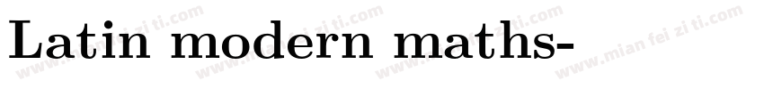 Latin modern maths字体转换